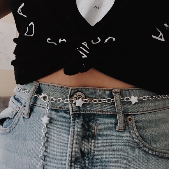 ☆ WHITE STAR CHAIN BELT ☆ - Picture 5 of 5